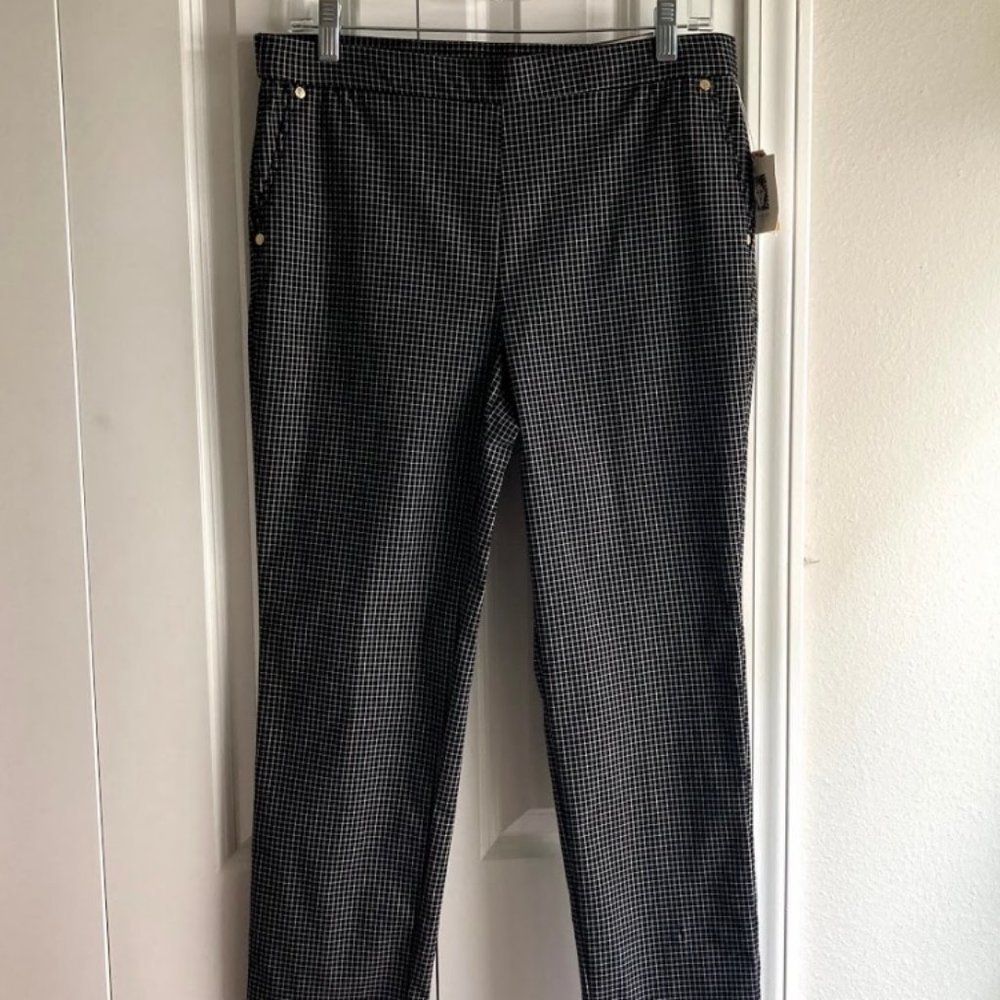 😊 Anne Klein Women's Slip-on Straight Plaid Pants